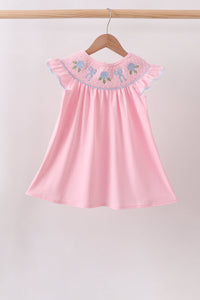Hydrangea Bow Smocked Dress