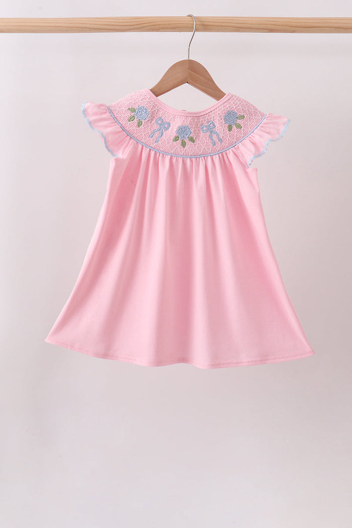 Hydrangea Bow Smocked Dress