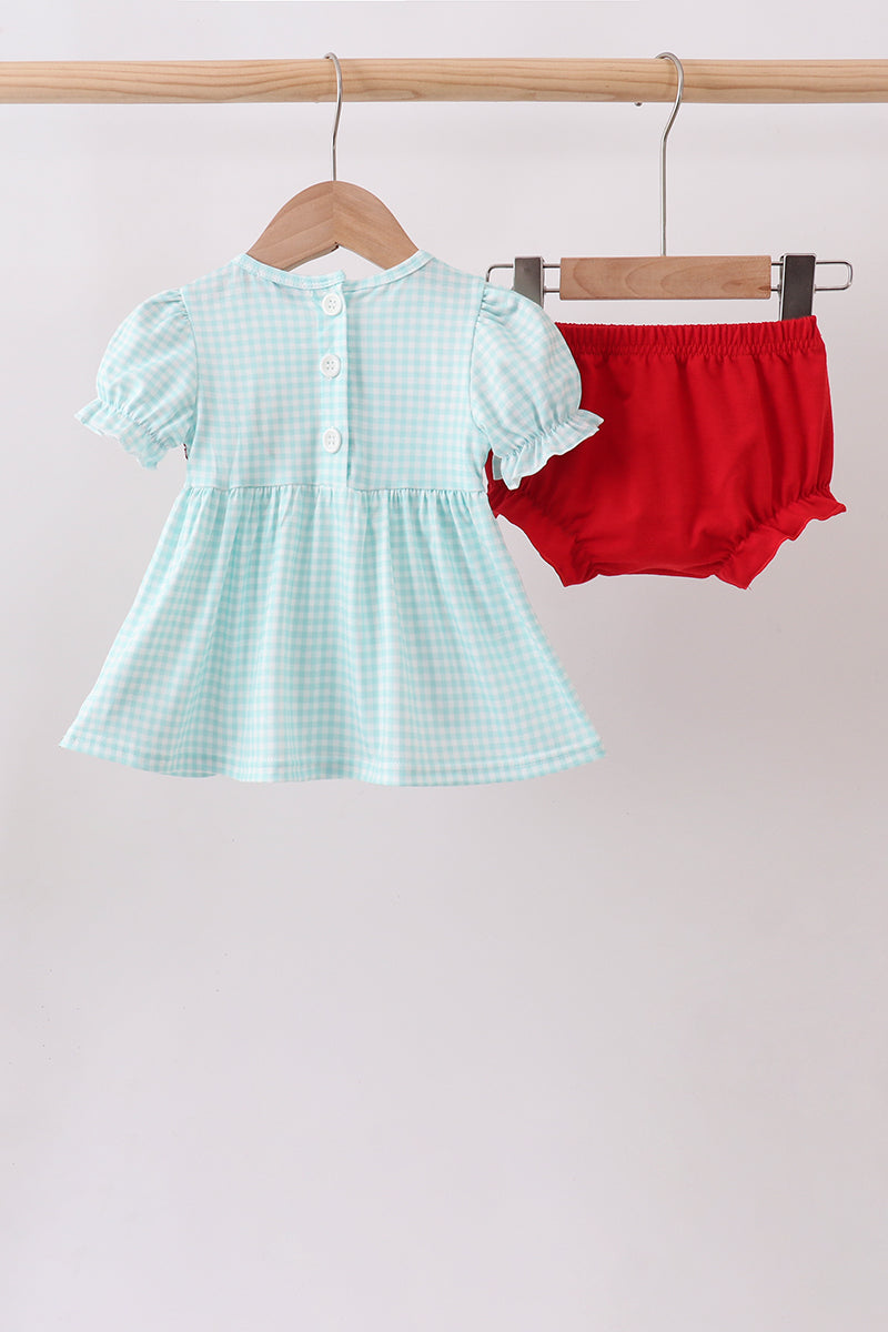 Apple Smocked Bloomer Set