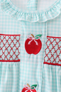 Apple Smocked Ruffle Shorts Set