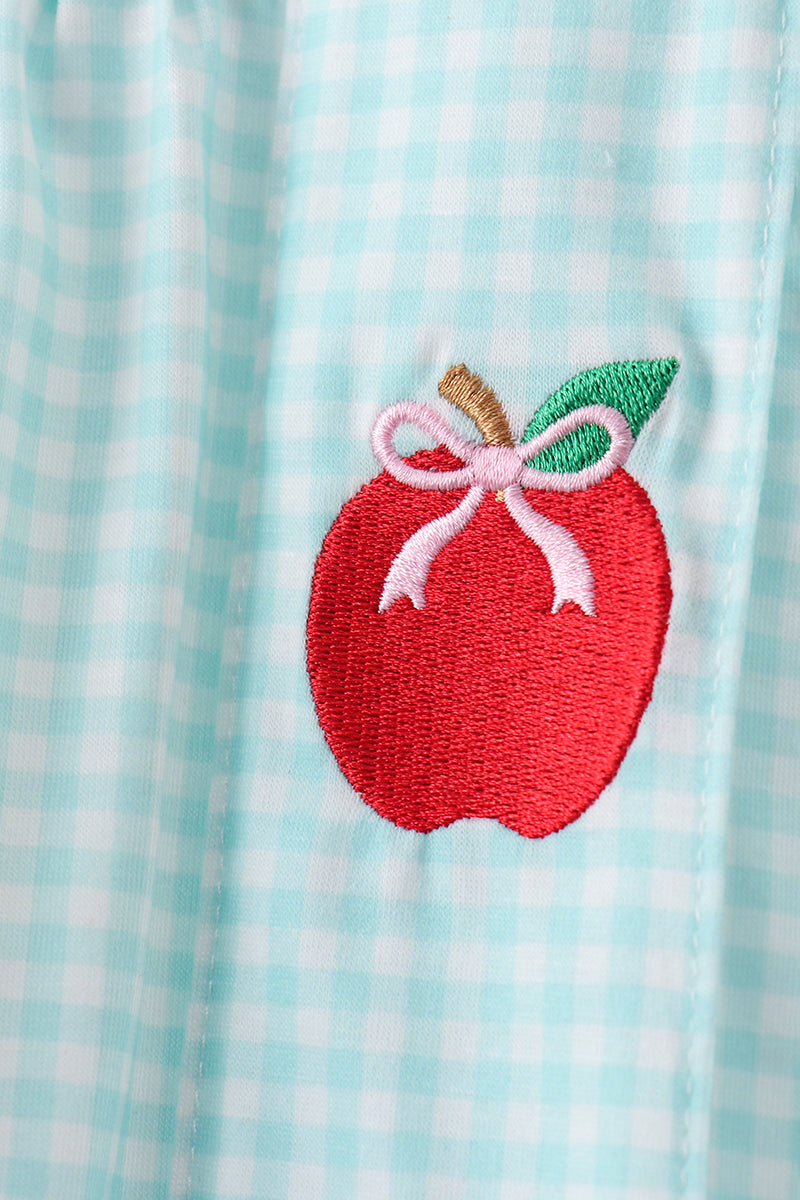 Apple Smocked Ruffle Shorts Set