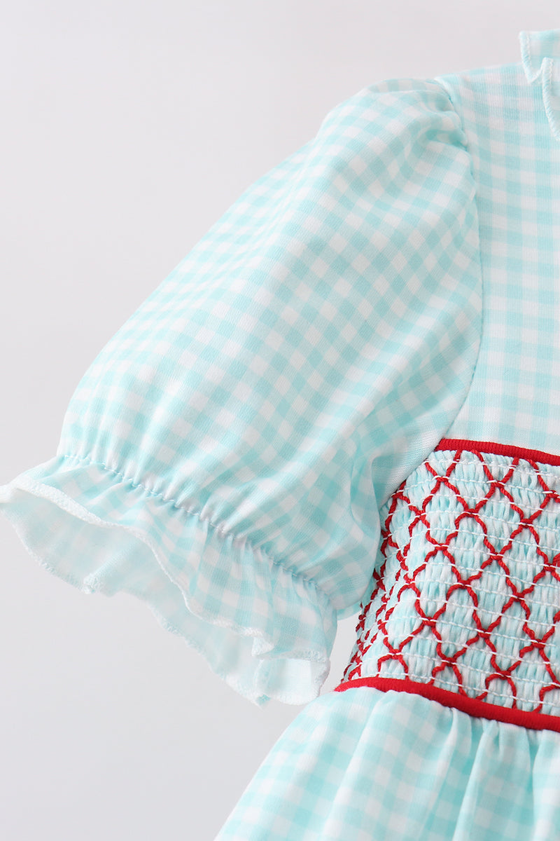 Apple Smocked Ruffle Shorts Set