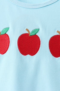 Apple Embroidered Shorts Set