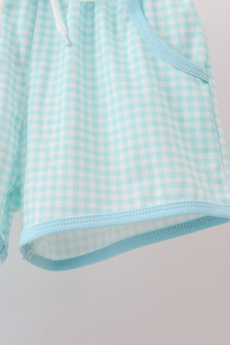 Apple Embroidered Shorts Set