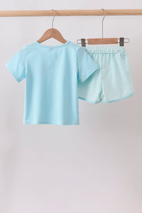Apple Embroidered Shorts Set