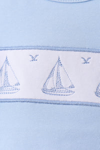 Sailboat Embroidered Skorts Set