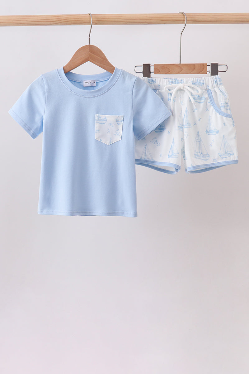 Sailboat Shorts Set