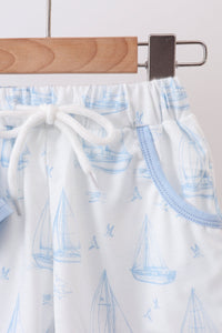 Sailboat Shorts Set
