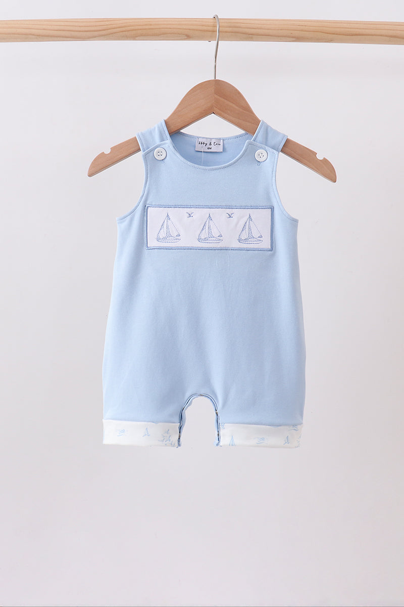 Sailboat Embroidered Jon Jon