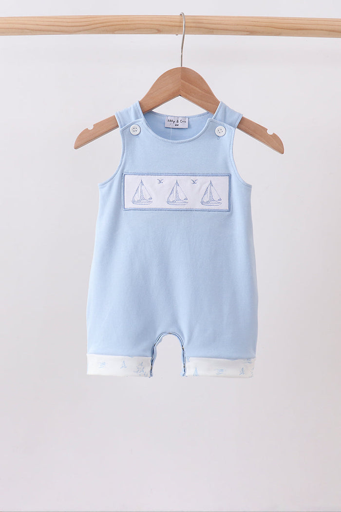 Sailboat Embroidered Jon Jon