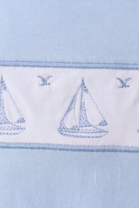 Sailboat Embroidered Jon Jon