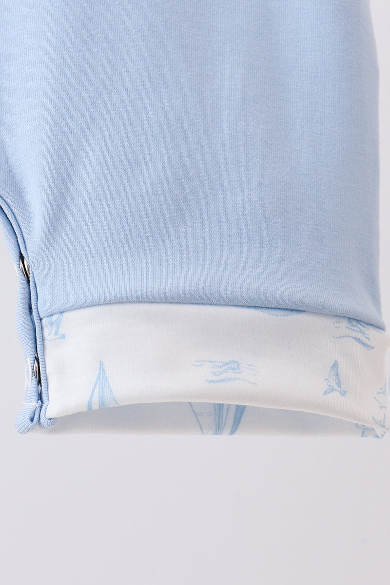 Sailboat Embroidered Jon Jon