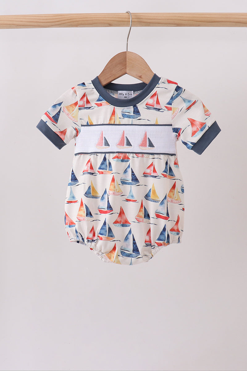 Sailboat Smocked Bubble