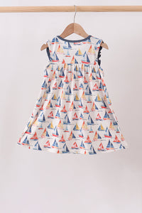 Sailboat Embroidered Dress