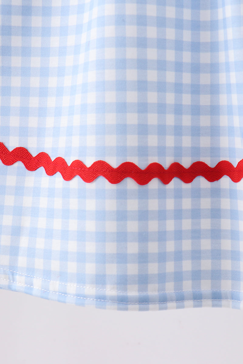 School Bus Smocked Gingham Dress