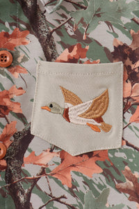 Camo Wildlife Embroidered Dad&me Button Down Shirt