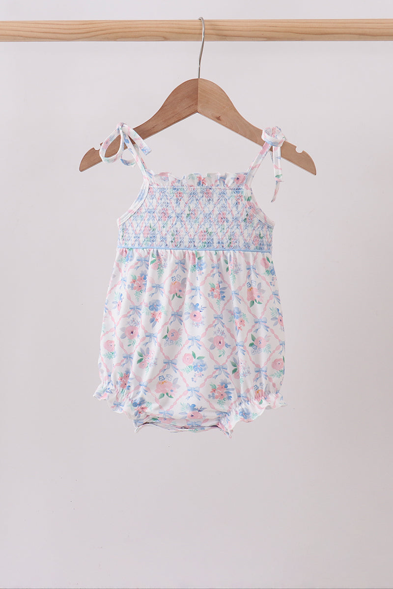Floral Smocked Bubble