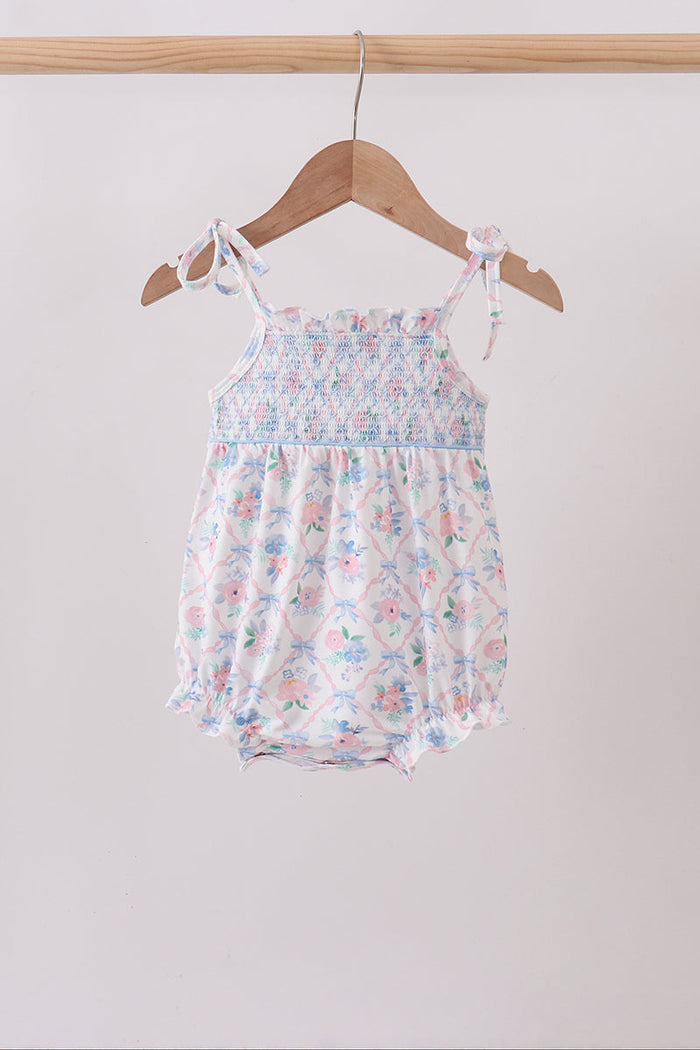 Floral Smocked Bubble