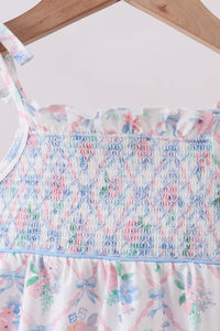 Floral Smocked Bubble