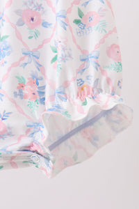 Floral Smocked Bubble