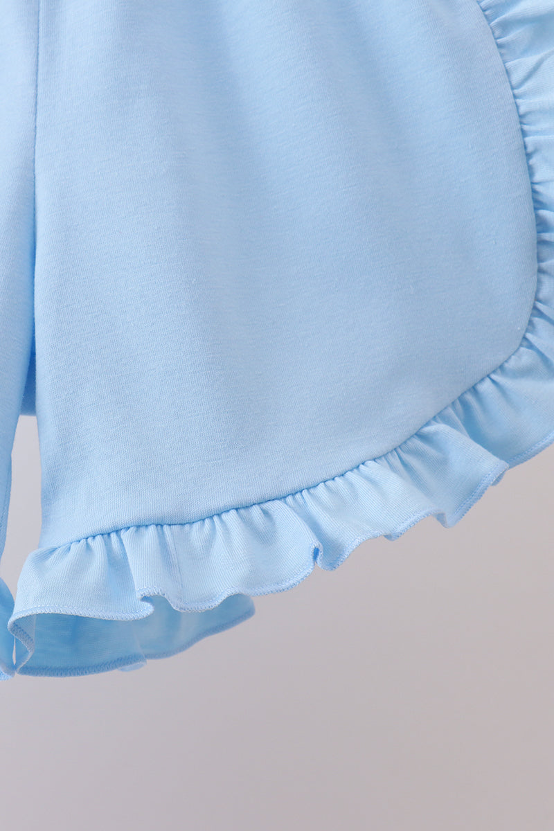 Floral Smocked Ruffle Shorts Set