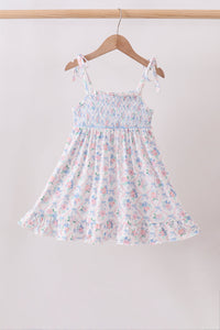 Floral Smocked Ruffle Dress