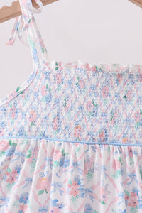Floral Smocked Ruffle Dress