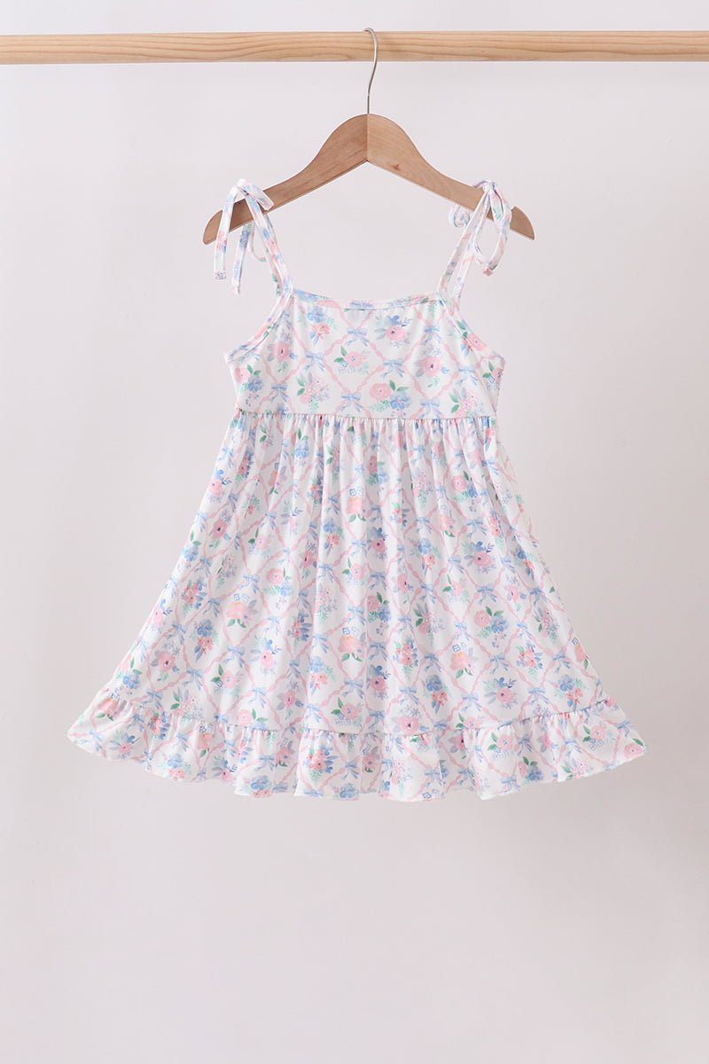 Floral Smocked Ruffle Dress