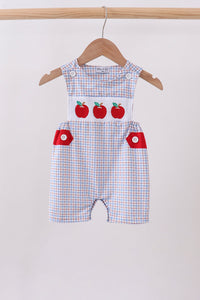 Apple Embroidered Plaid Jon Jon