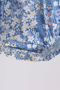 Blue Floral Print Bubble