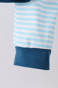 Apple Embroidered Stripe Pants Set