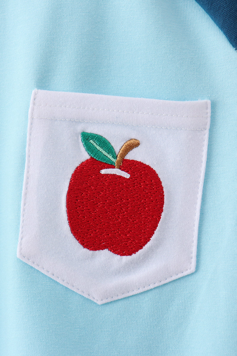 Apple Embroidered Top