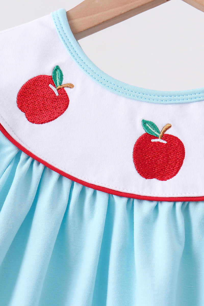 Apple Embroidered Pants Set