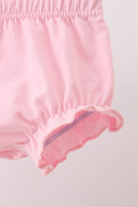 Jack-O-Lantern  Applique Ruffle Bloomer Set