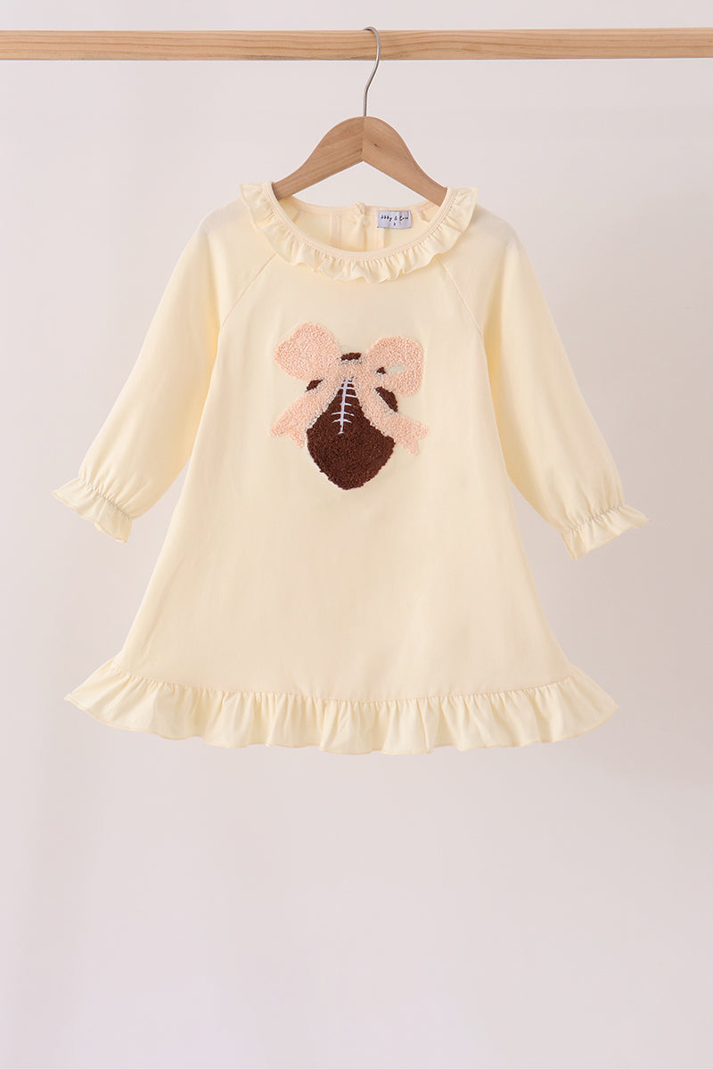 Football French Knot Ruffle Dress