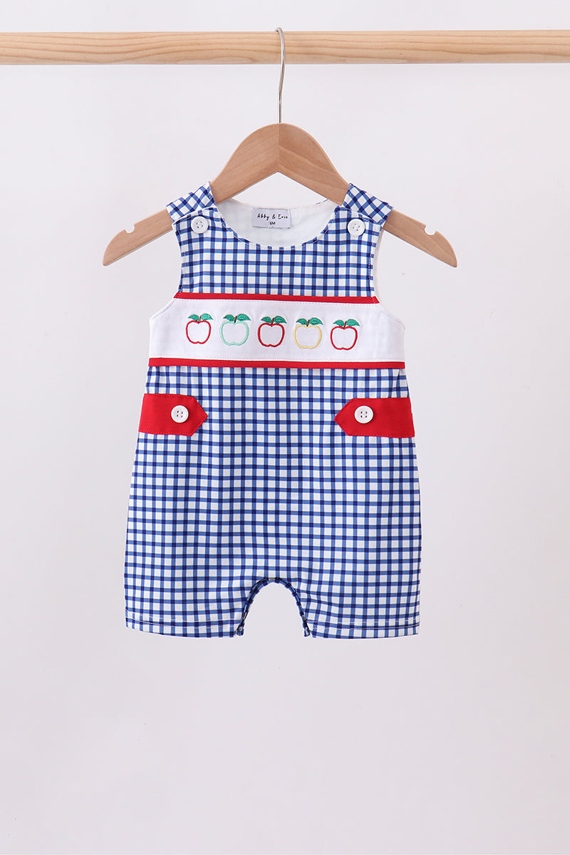 Apple Embroidered Gingham Jon Jon