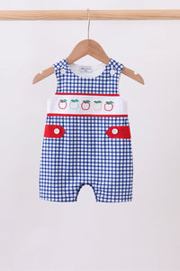 Apple Embroidered Gingham Jon Jon