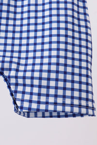 Apple Embroidered Gingham Jon Jon