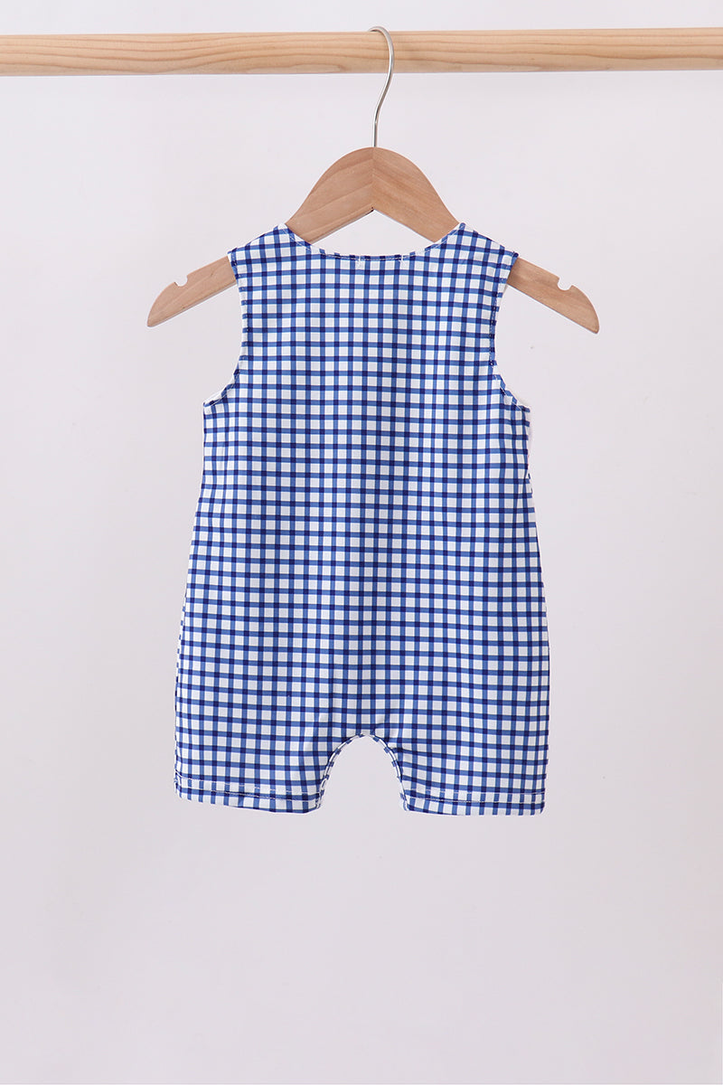 Apple Embroidered Gingham Jon Jon