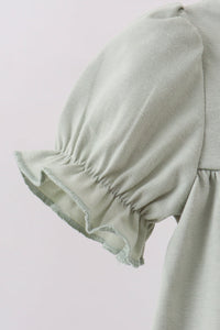 Football french knot gingham bloomer set