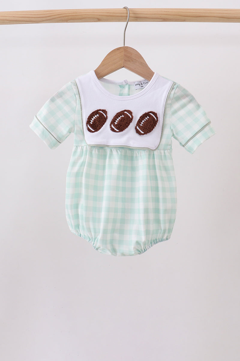 Football french knot gingham bubble