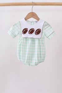 Football french knot gingham bubble