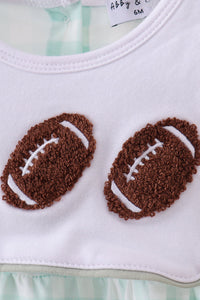 Football french knot gingham bubble