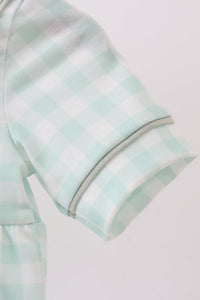 Football french knot gingham bubble