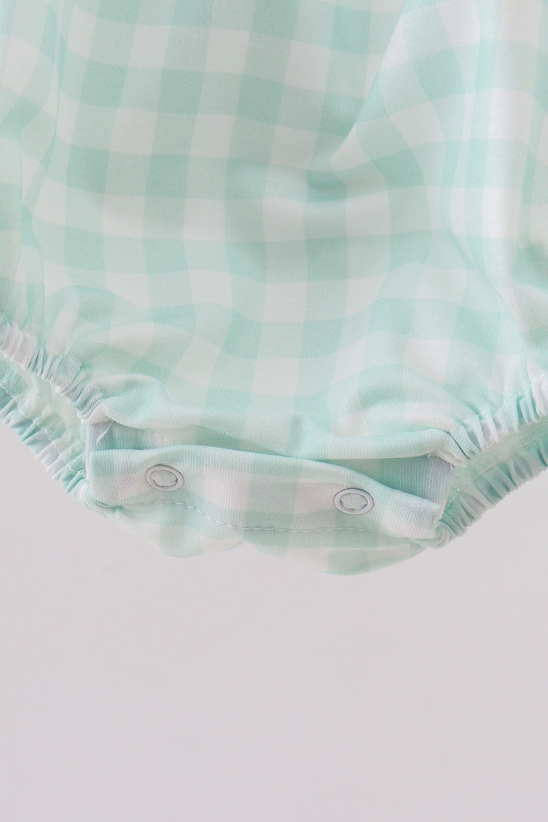 Football french knot gingham bubble