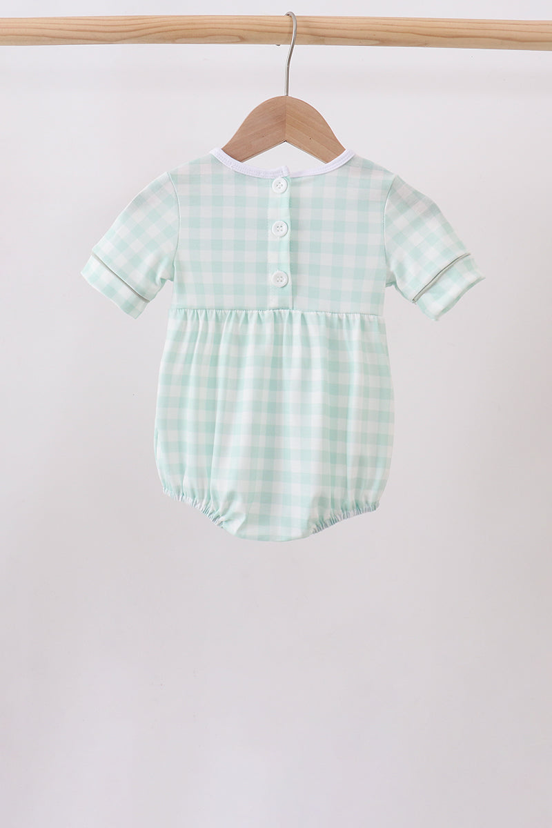 Football french knot gingham bubble