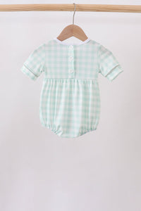 Football french knot gingham bubble