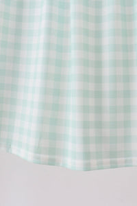 Football french knot gingham ruffle dress