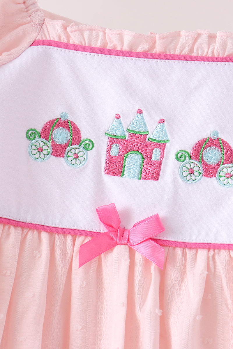 Castle Embroidery Jacquard Pants Set