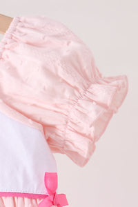 Castle Embroidery Jacquard Ruffle Dress
